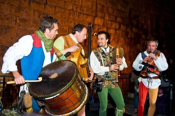 Jerusalem Nov 2011 Venetian Musical Ensemble Perform Annual Medieval Style — Stock Photo, Image