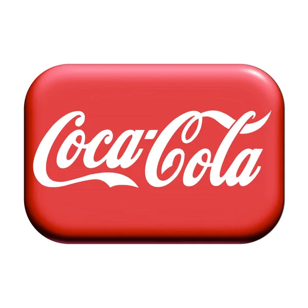 白底可口可乐标志 — 图库照片