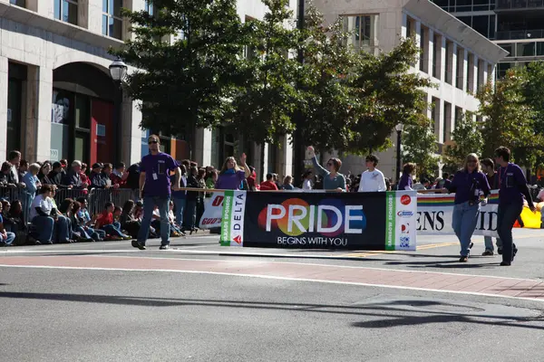 Flags Banners Atlanta Pride Parade — Zdjęcie stockowe