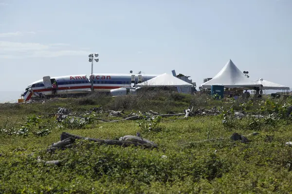 American Airlines Vlucht Aa331 Crasht Kingston Jamaica — Stockfoto