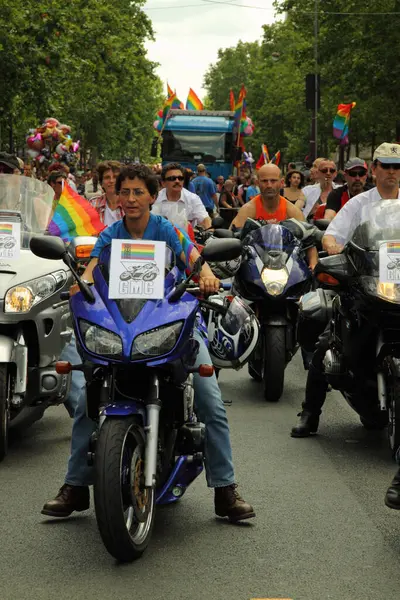 Gay Pride Parade Paris Led Bikers — Stock Photo, Image