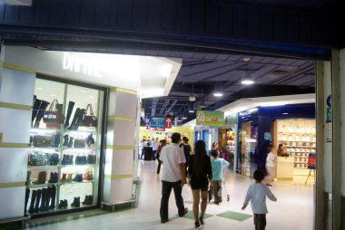 Shenzhen, China: shopping plaza interior landscape