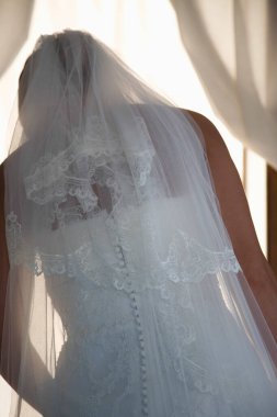 güzel genç gelin portresi