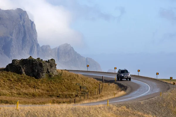 4X4 Vehicle Coastal Road Iceland — Stock Photo, Image