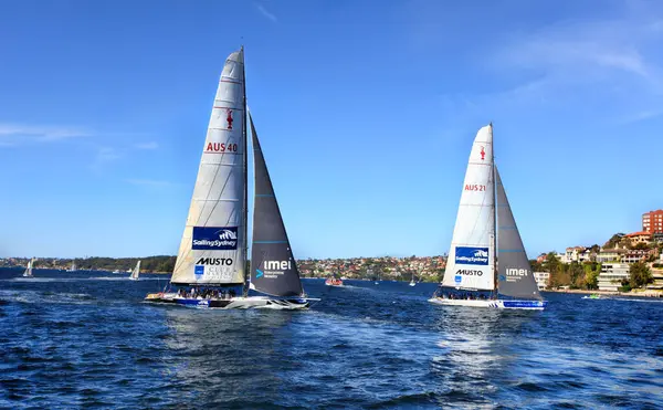 Sailing Sydney America Cup Yachts — Stock Photo, Image
