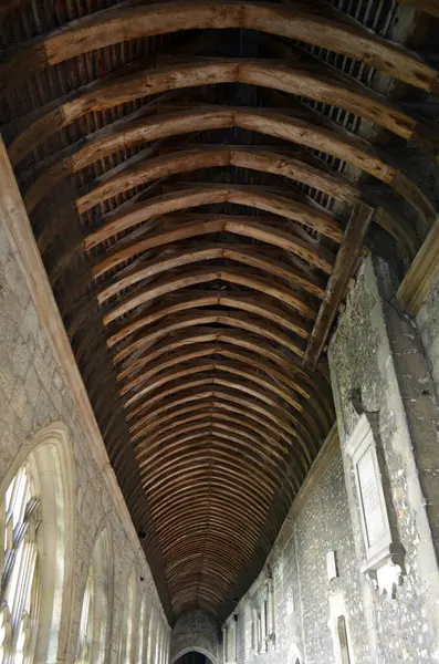Interieur Van Gewelfde Plafondkerk — Stockfoto