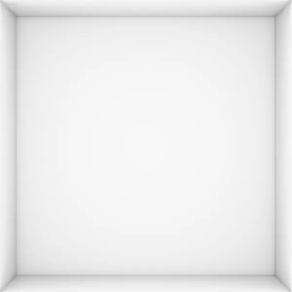Caja Abierta Blanca Ilustración —  Fotos de Stock