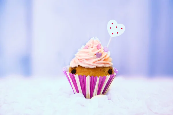 Zblízka Pohled Lahodné Sladké Cupcake — Stock fotografie