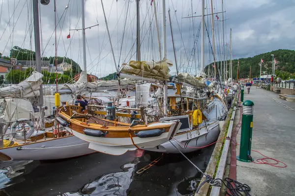 Ausstellung Von Booten Hafen Von Halden — Stockfoto