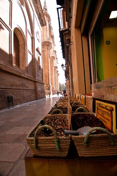 Especiarias Mercado Granada Espanha — Fotografia de Stock