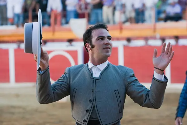 Spanish Bullfighter Alvaro Montes Turning Honour Sabiote Province Jaen Spain — Stock Photo, Image