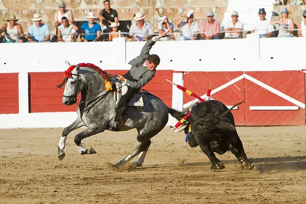 Leonardo Hernandez Bullfighter Horseback Spanish Linares Jaen Province Spain August — Stock Photo, Image