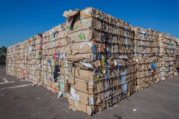 Cardboard Waste Stacks Recycle Concept — Stock Photo, Image