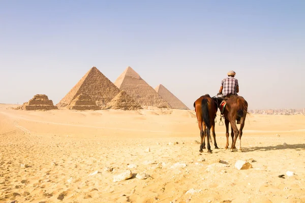 Grandes Pyramides Dans Vallée Gizeh Caire Egypte — Photo