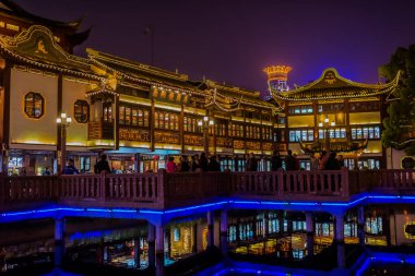 Antik çay evi Fang Bang Zhong Lu Şangay 'da eski bir şehirdir. 