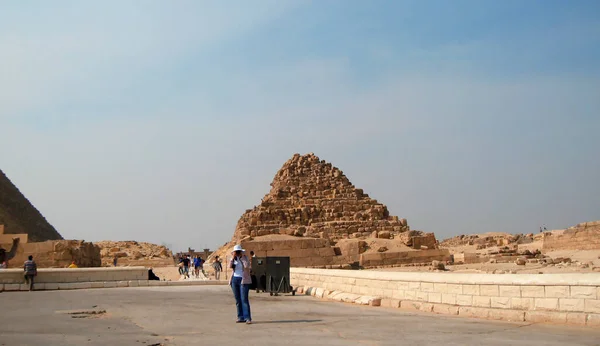 Pyramides Dans Désert Egypte Gizeh — Photo