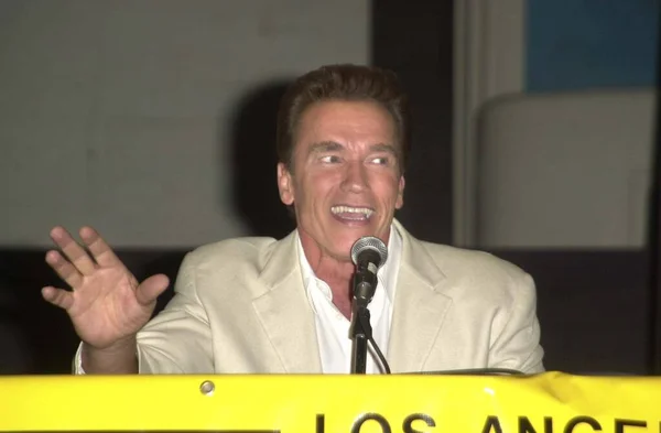 Arnold Schwarzenegger Bij Los Angeles Comic Book Science Fiction Convention — Stockfoto