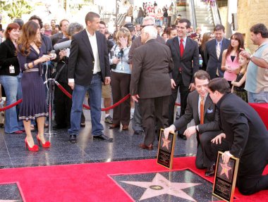 Matthew Broderick ve Nathan Lane şöhret töreni yürümek