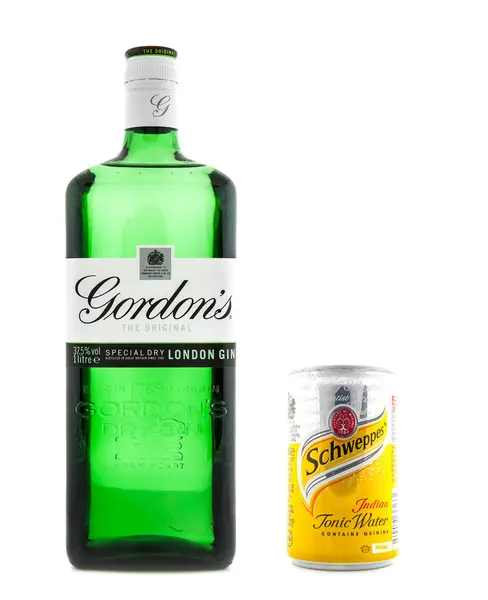 Gin Tonic White Background — Stock Photo, Image