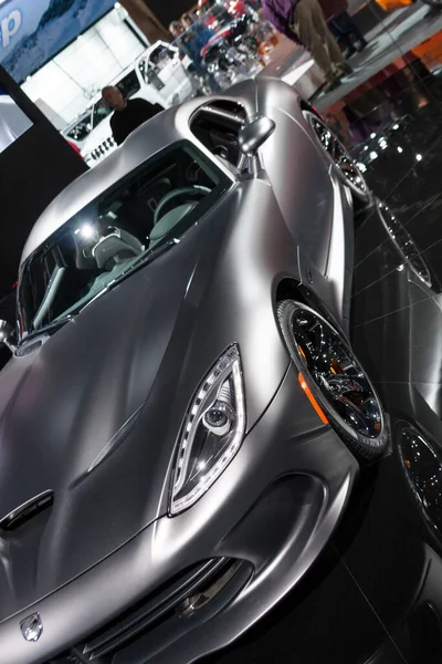 2014年1月26日在底特律举行北美国际车展 豪华轿车展览 — 图库照片