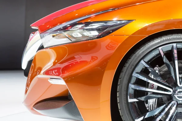 Orange Nissan Sport Sedan North American International Auto Show January — Stock Photo, Image