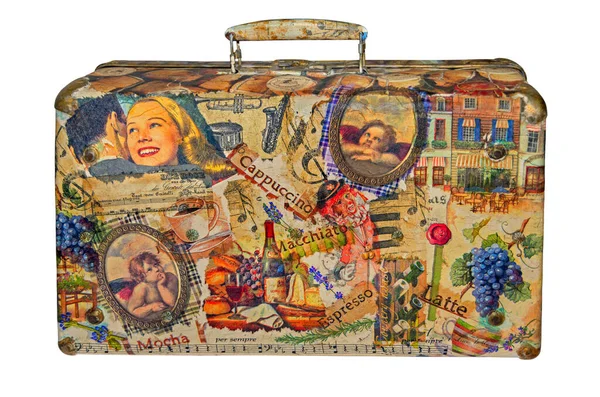 Old Suitcase White Background — Stock Photo, Image
