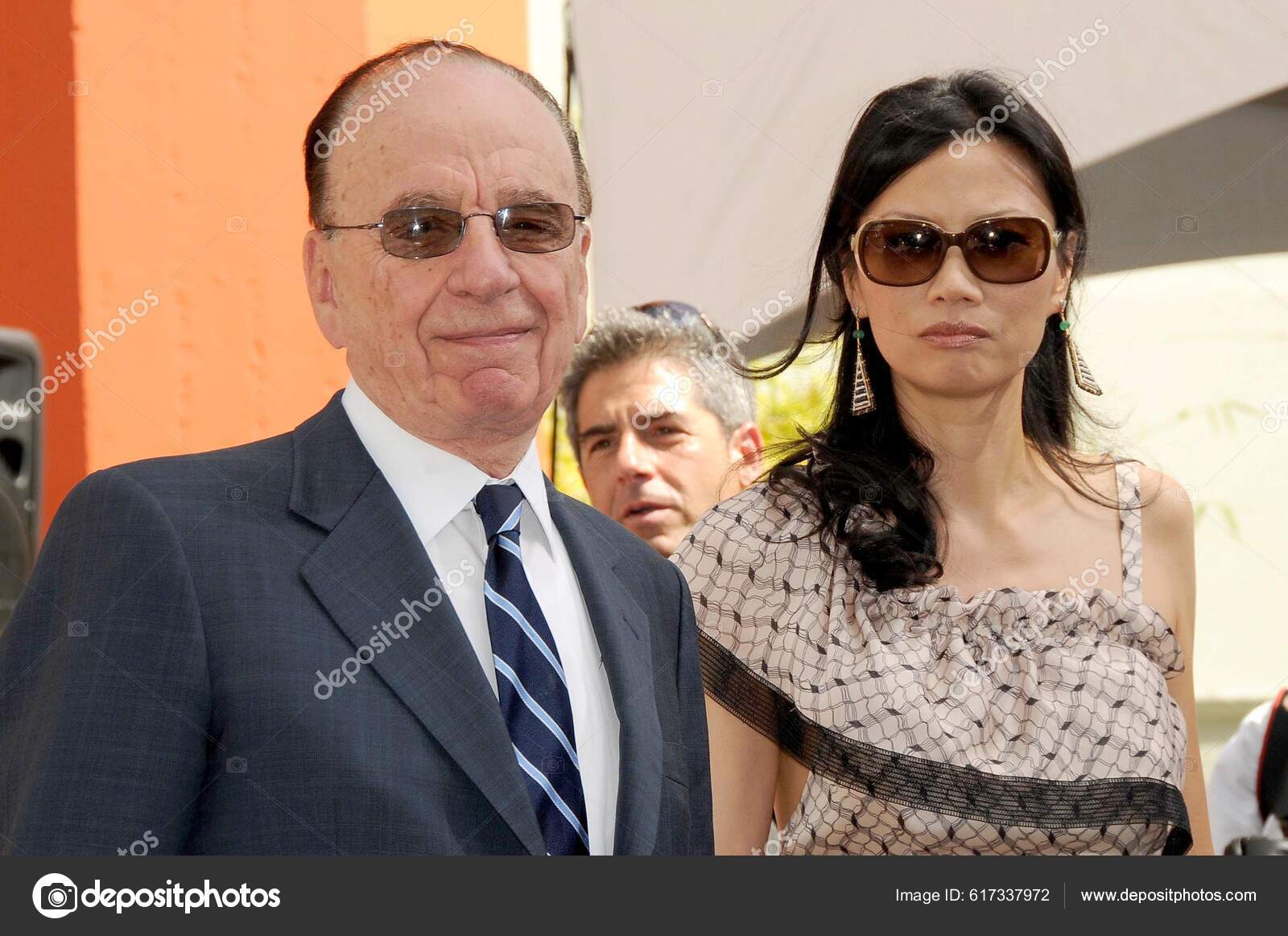 Rupert Murdoch Wife Wendy Ceremony Honoring Hugh Jackman Hand
