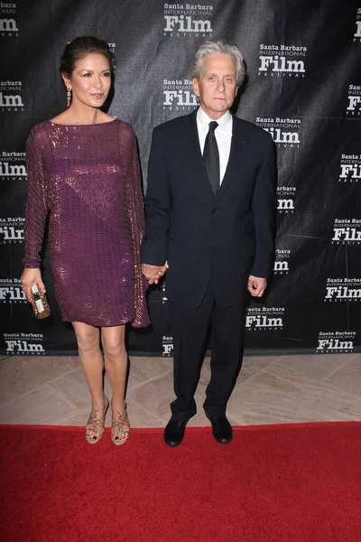 Catherine Zeta Jones Michael Douglas Sbiff 2011 Kirk Douglas Award — Zdjęcie stockowe