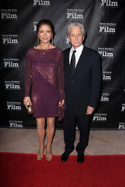 Catherine Zeta Jones Michael Douglas Sbiff 2011 Kirk Douglas Award — 图库照片