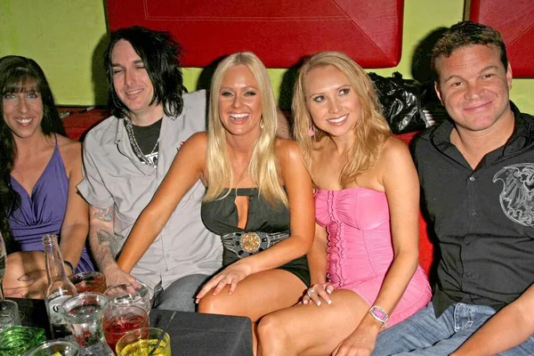 L-R Dee Dee Bigelow, Adam Black, Katie Lohmann,  Alana Curry,  and President Gray Knightat Knockout Magazine August issue PartyHolly\'s West, Santa Monica, CA. 07-03-08