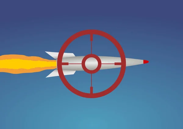 Targeting Missile Colorful Illustration — Stock Photo, Image