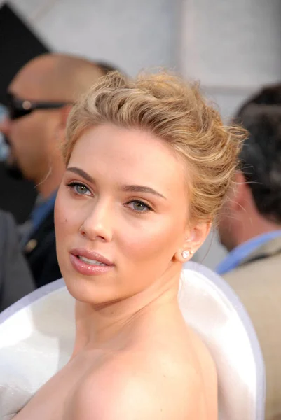 Scarlett Johansson Estreno Mundial Iron Man Capitan Theater Hollywood — Foto de Stock
