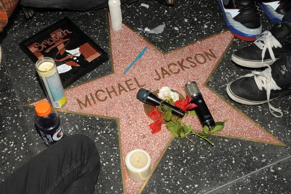 Vaka För Michael Jackson Som Hölls Platsen För Los Angeles — Stockfoto