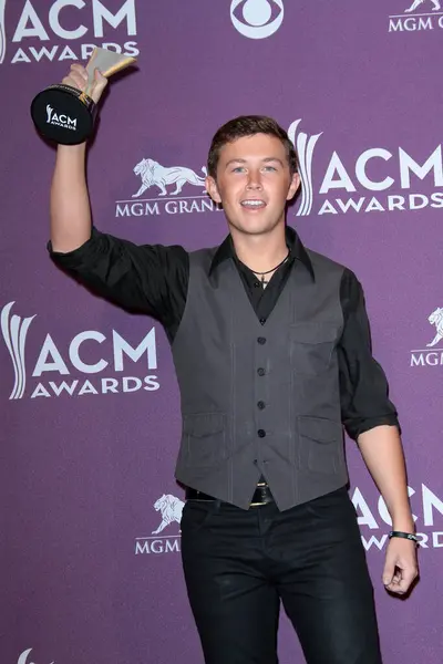Scotty Mccreery 47Th Academy Country Music Awards Sala Imprensa Mgm — Fotografia de Stock