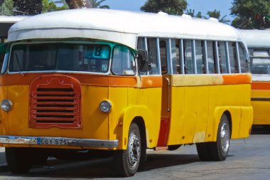 Maltese vintage bus on the street