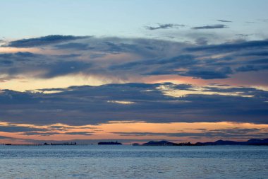 Pattaya yakınlarındaki Naklua 'da gün batımı, chonburi thailand