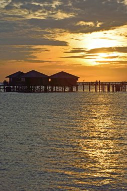 Sipadan Köyü, Mabul-Sipadan, Malezya 'da sabah gün doğumu