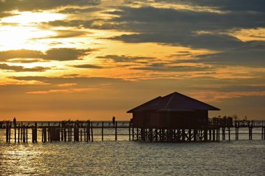 Sipadan Köyü, Mabul-Sipadan, Malezya 'da sabah gün doğumu