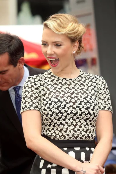 Scarlett Johansson Scarlett Johansson Star Hollywood Walk Fame Ceremony Hollywood — Stockfoto