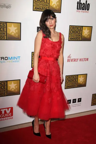 Zooey Deschanel Second Annual Critics Choice Television Awards Beverly Hilton — Foto Stock