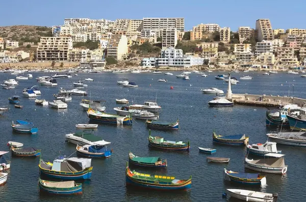 Maltese Seaside View Sunny Day — Stock Photo, Image