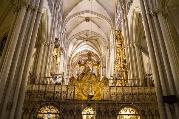 Majestoso Interior Catedral Toledo Espanha Mundo Declarado — Fotografia de Stock