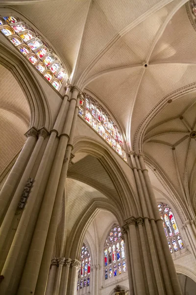 Majestueus Interieur Van Kathedraal Toledo Spanje Aangegeven Wereld — Stockfoto