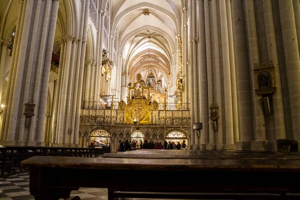 Majestoso Interior Catedral Toledo Espanha Mundo Declarado — Fotografia de Stock