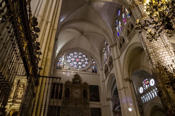 Величественный Интерьер Кафедрального Собора Толедо Испания Объявленный Мир — стоковое фото