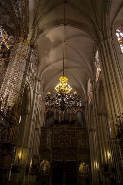 Majestuoso Interior Catedral Toledo España Mundo Declarado — Foto de Stock