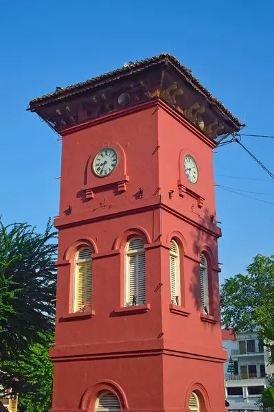 Malacca Historischen Alten Uhrturm — Stockfoto