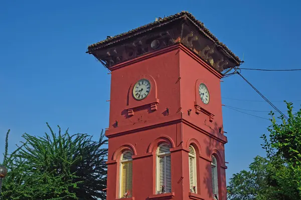 Μάλακκα Ιστορικό Παλιό Πύργο Ρολόι — Φωτογραφία Αρχείου