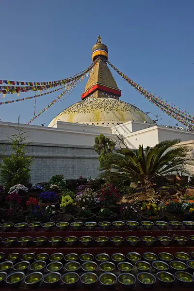 Boudhanath Stupa Kathmandu Vallei Nepal — Stockfoto