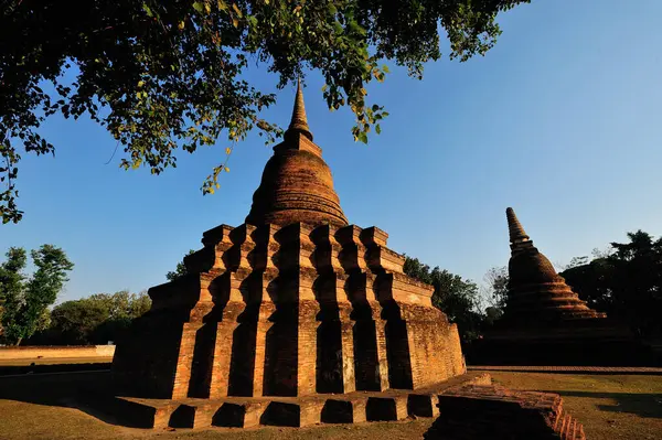 Antigua Estatua Buda Parque Histórico Sukhothai — Foto de Stock
